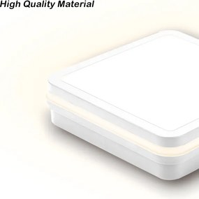 Brilagi - LED kültéri lámpatest érzékelővel BENE LED/24W/230V 26x26 cm fehér IP54