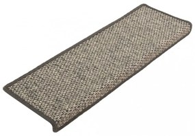 15 db szürke-bézs öntapadó lépcsőszőnyeg 65x21x4 cm