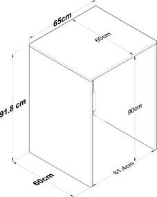 KD103 - 2341 Tölgy színű mosogép borítás