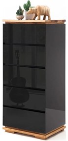 ARVI komód fekete/tölgy