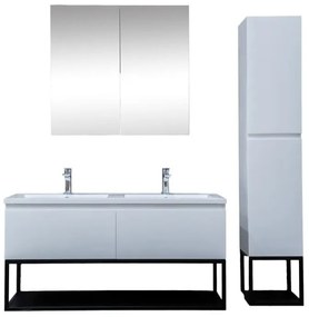 Fürdőszoba szekrény mosdóval SAT B-Way fehér fényű KSETBWAY13