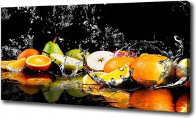 Nagyméretű vászonkép Gyümölcsök és víz 100x70 cm
