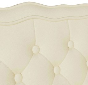 vidaXL Chesterfield Pad Krém 119.5 x 64.5 x 75 cm Műbőr