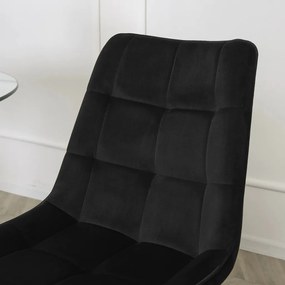 Elegáns Fekete Étkezőszék Arany Lábbal. CARO