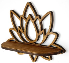 Natúr színű fali polc 33 cm Lotus – Kalune Design