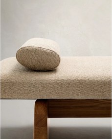 Bézs-natúr színű zsenília heverő (variálható sarok) Topaz – Kave Home