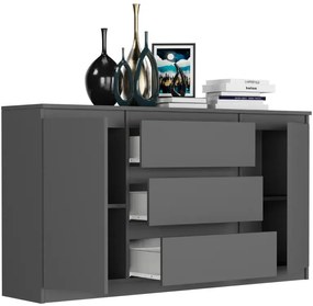 Tágas komód R-140-S3 - különböző színváltozatokban antracit