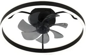 Rabalux fanfy ventilátoros beltéri mennyezeti lámpa 40w 2200lm ip20 távirányítóval wifi fekete