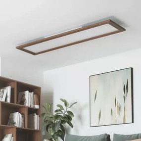 Brilagi - LED Dimmelhető lámpa SLIMFRAME WOOD LED/58W/230V 124x34 cm + távirányító
