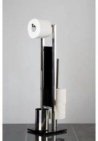 WENKO 22983100 - RIVALTA WC-kefe 18x70 cm rozsdamentes acél/ezüst/fekete