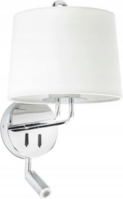 Faro Montreal fali lámpa króm/fehér Led olvasólámpával