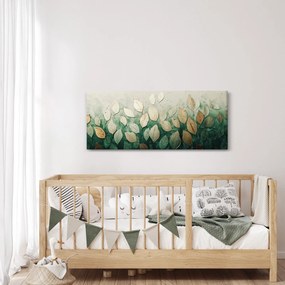 Kép - Arany-zöld levelek (120x50 cm)