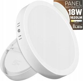 Panel Mennyezeti Led Falra szerelhető Kerek Fehér 18W Nem Pislogó CCD Lámpa