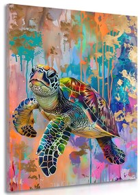 Kép teknős festmény utánzata
