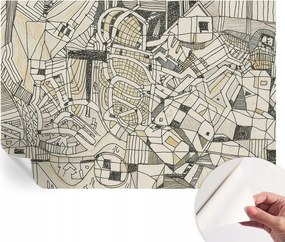 Öntapadós tapéta 3D fali furnér geometrikus absztrakt 152x104 cm