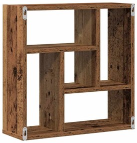 antik fa színű szerelt fa fali polc 45 x 16 x 45 cm