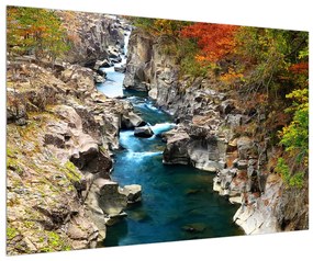 Kristálytiszta folyó képe (90x60 cm)