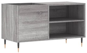 szürke sonoma színű szerelt fa hanglemezszekrény 85x38x48 cm