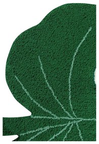 Sötétzöld mosható kézi szövésű pamut gyerek szőnyeg 120x180 cm Monstera Leaf – Lorena Canals