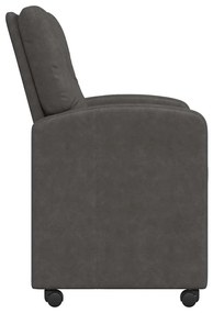 Kerekes Étkező Székek 2 pcs Fekete 57 x 67 x 95 cm Műbőr