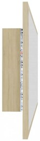 sonoma tölgy akril LED-es fürdőszobai tükör 90x8,5x37 cm