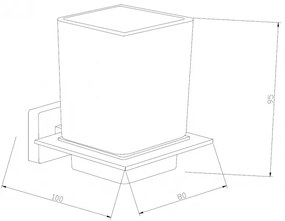 Mexen tartozékok, ARNO kefetartó, fekete, 7020738-70