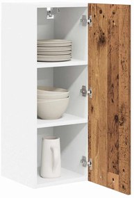 Függő szekrény Riga Régi fa és fehér 30 x 31 x 80 cm Faanyag