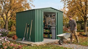 fém kerti ház GLOBEL 65 ZÖLT + napfénytető LG2502