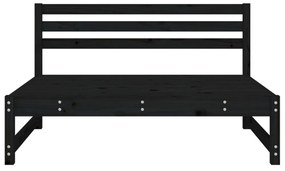 2 db fekete kerti tömör fenyőfa középső kanapé 120 x 80 cm
