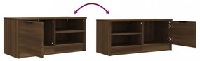 barna tölgy színű szerelt fa TV-szekrény 80 x 35 x 36,5 cm