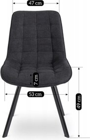 Szék fekete színben. RICK 2