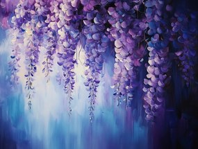 Vászonkép Canvas Természet Virágok Wisteria Glicinia 100x75