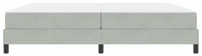Boxspring ágy matraccal Világosszürke 200 x 200 cm Bársony
