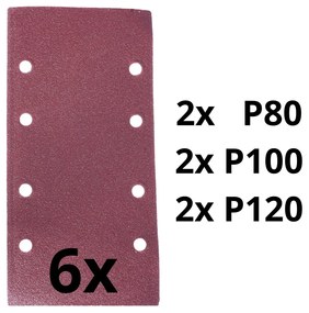 ASIST Csiszolópapír készlet - 2xP80, 2xP100, 2xP120 AE3V22DN-hez