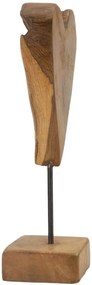 Szívszobor teak 15x10x35cm