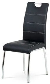 Scaun modern de sufragerie de culoare neagră Hc-484