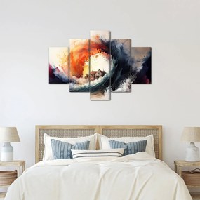 Kép - Az árvíz örvényében, akvarell (150x105 cm)