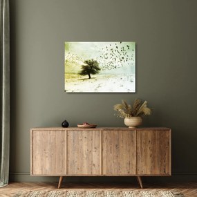 Kép - Festett madárállomány (üvegen) (70x50 cm)