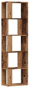 antik fa színű szerelt fa könyvszekrény 45x24x159 cm
