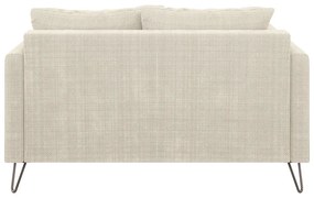 Krémszínű zsenília kanapé 140 cm Freya – Ropez