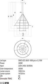 Függeszték Fehér ORBIT REDO 01-2248-TRIAC