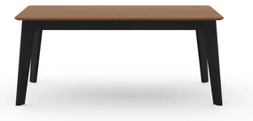 Natúr színű bővíthető étkezőasztal diófa dekoros asztallappal 100x180 cm Shadow – TemaHome