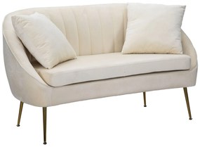 VENICE fehér és arany bársony kanapé