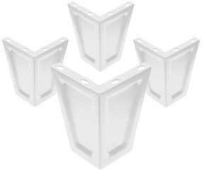 Fehér színű bútorlábak 4 db-os készlete