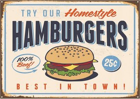Fotótapéta Homestyle Hamburgers Marha Best in Town 200x140 +ragasztó