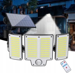 Napelemes Lámpa Halogén Szürkületi Mozgásérzékelő 280 Led Kerti Garázs