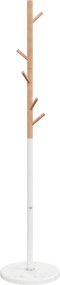vidaXL fehér porszórt vas ruhafogas 172 cm