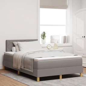 Box Spring Ágy Matraccal & LED Taupe 120x200 cm Szövet
