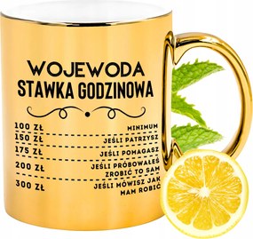 Arany csillogó bögre vajdasági ajándék fényképes nyomtatással