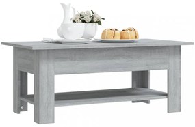 szürke sonoma színű szerelt fa dohányzóasztal 102 x 55 x 42 cm